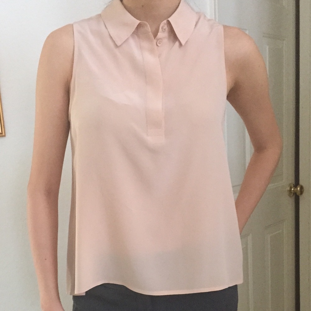 Equipment - Blush Pink Silk Sleeveless Top - Sz XS